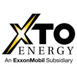 XTO Energy logo with a stylized yellow-and-black X, bold 'XTO' text, 'Energy' beneath, and the caption 'An ExxonMobil Subsidiary'